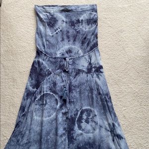 Olivaceous blue tye dye dress
